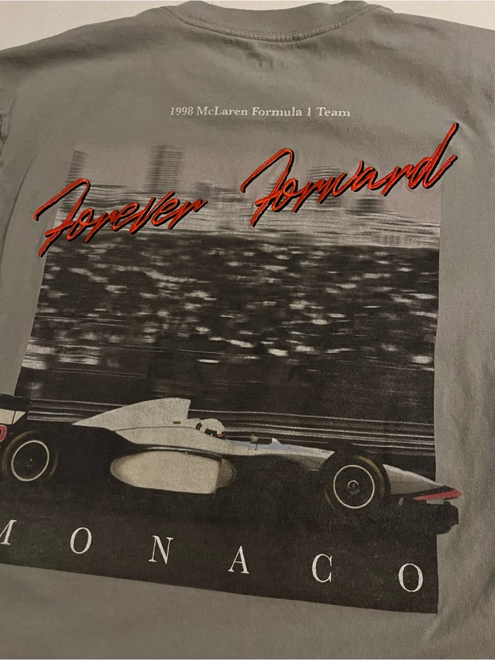 VINTAGE McLaren Formula 1 F1 Racing Team Monaco Embroidered T-Shirt XS Ferrari